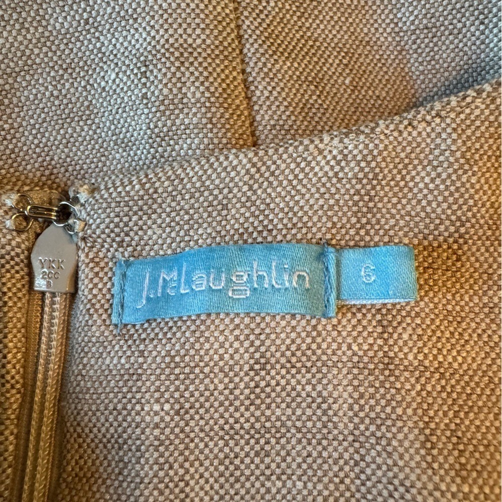 J Mclaughlin Linen Xandra Dress Size 6 Coastal Euro Summer Minimalist Lagom - Picture 4 of 8
